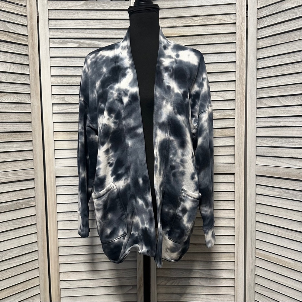 JoyLab Black and Gray Cardigan Sweater